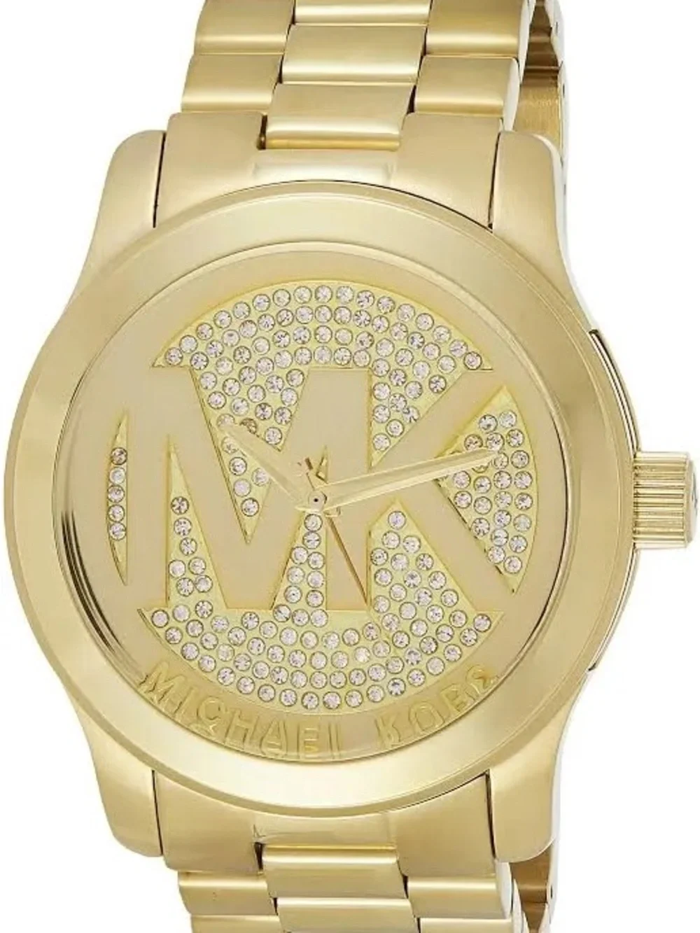 Michael Kors Runway Oversized Gold Pave Watch (Model MK5706) 45 MM women’s